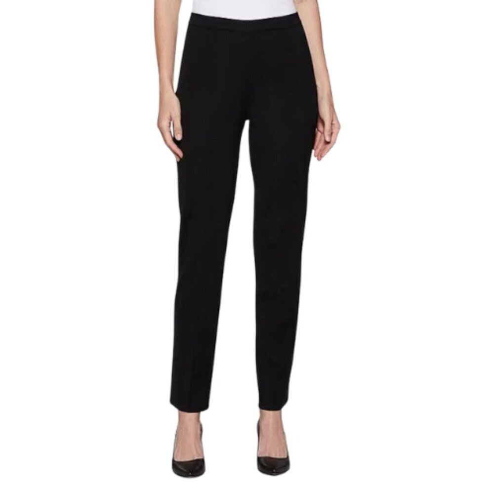 Ming Wang Straight Leg Knit Pull-On Pants, NWOT, small